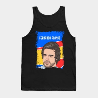 Fernando Alonso Illustration Tribute Tank Top